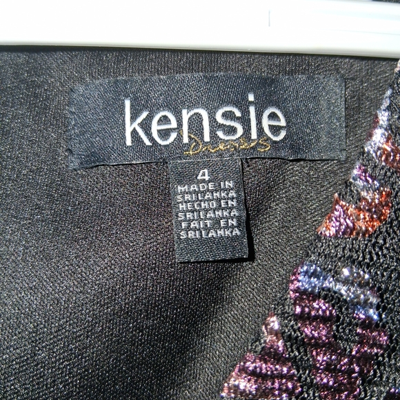 Kensie Multicolor Metallic Shimmer Leopard Print Formal Dress - Picture 5 of 5